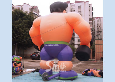 5m High Anytime Fitness Inflatable Muscle Man For GYM Outdoor Advertising N Promotions