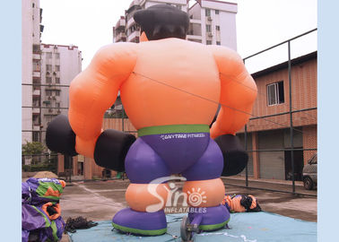 5m High Anytime Fitness Inflatable Muscle Man For GYM Outdoor Advertising N Promotions