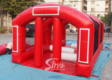 Outdoor Giant Inflatable Football Obstacle Course With Tent For Playing Games