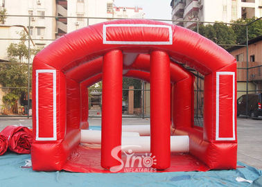 Outdoor Giant Inflatable Football Obstacle Course With Tent For Playing Games