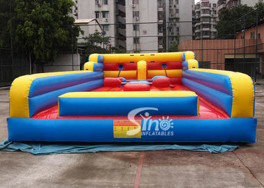 3in1 kids N adults interactive inflatable bungee run with joust poles from China inflatable factory