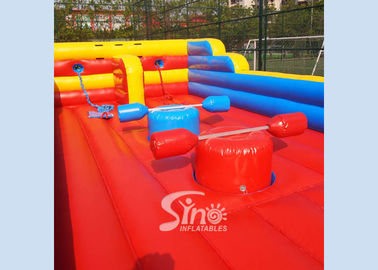 3in1 kids N adults interactive inflatable bungee run with joust poles from China inflatable factory