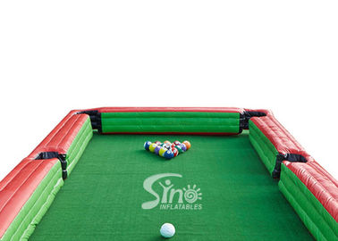 Giant Human Inflatable Snooker Pool Table With Snooker Balls For Snooker Football Entertainment