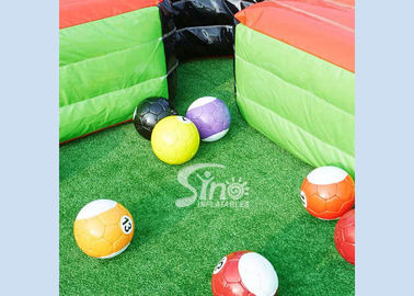 Giant Human Inflatable Snooker Pool Table With Snooker Balls For Snooker Football Entertainment