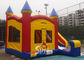 Commercial Rainbow Bounce house with slide For Kids Outdoor Fun Fair