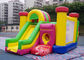 Outdoor Kids Inflatable Bouncy Castle With Slide And Pillars Inside Made Of Best Pvc Tarpaulin