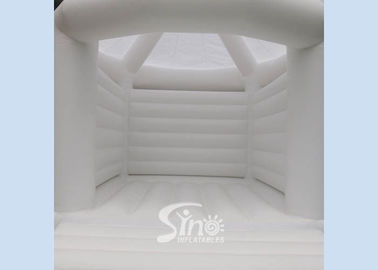 5x4m commercial grade adults white wedding bouncy castle with steeple shape top