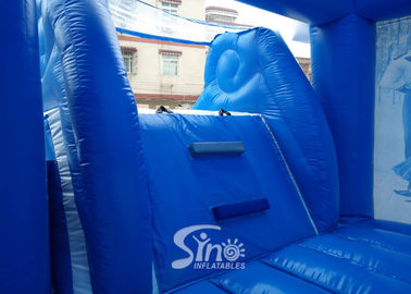 Outdoor frozen carriage inflatable bouncy castles with slide for children