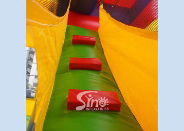 Hot commercial outdoor crayon inflatable bounce house with basketball ring N slide inside for kids parties