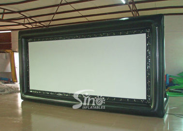 Custom made giant advertising inflatable movie screen with back frame for outdoor use