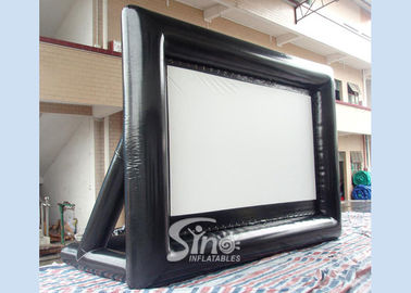 Custom made giant advertising inflatable movie screen with back frame for outdoor use