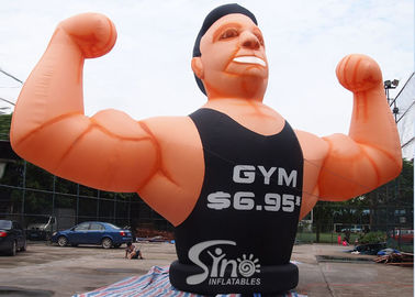 Advertising removable GYM inflatable muscle man for fitness promotion activities