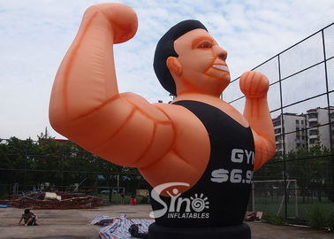 Advertising removable GYM inflatable muscle man for fitness promotion activities