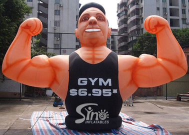 Advertising removable GYM inflatable muscle man for fitness promotion activities