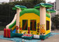 Custom made outdoor tropical inflatable combo castle with slide made of lead free pvc tarpaulin