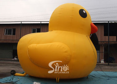 6m High Giant Inflatable Yellow Duck For Advertising On Ground For Outdoor Promotion