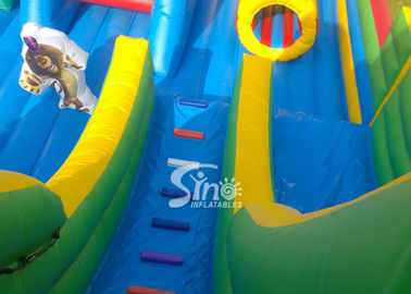 Custom Made Outdoor Toddler N Kids Inflatable Playground With Big Slide Made Of 0.55mm Pvc Tarpaulin