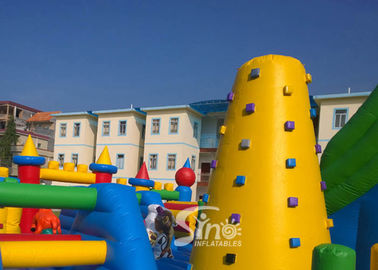 Custom Made Outdoor Toddler N Kids Inflatable Playground With Big Slide Made Of 0.55mm Pvc Tarpaulin