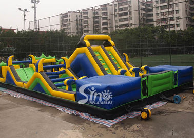 Adults N Kids Outdoor Giant Inflatable Playground With Big Slides For Sale