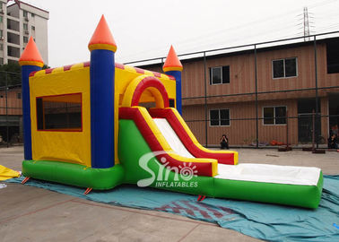 Water Bouncy Castle With Slide And Pool / Basketball Hoop for Backyard