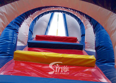 6 Mts High Victory Ship Shape Inflatable Slide Playground With Colorful Flags