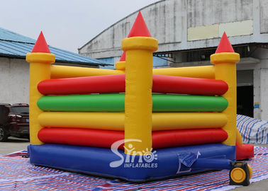 Kids rainbow inflatable combo bouncy castle with slide made in China inflatable factory