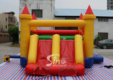 Kids Rainbow Inflatable Combo Bouncy Castle With Slide Made In China Inflatable Factory