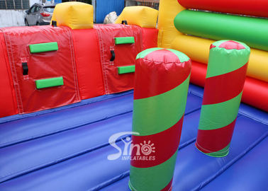 Kids Rainbow Inflatable Combo Bouncy Castle With Slide Made In China Inflatable Factory