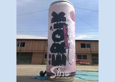 6m High Giant Energy Drink Inflatable Can With Full Printing For Outdoor Advertising