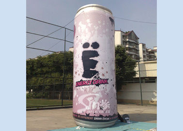 6m High Giant Energy Drink Inflatable Can With Full Printing For Outdoor Advertising