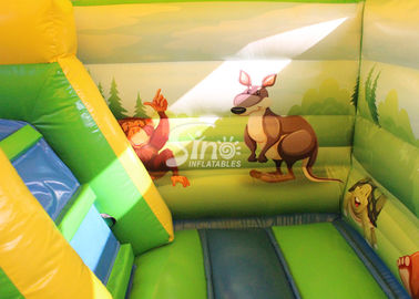 Inflatable Cartoon Bounce House Jumping Castle With Slide For Inflatable Games