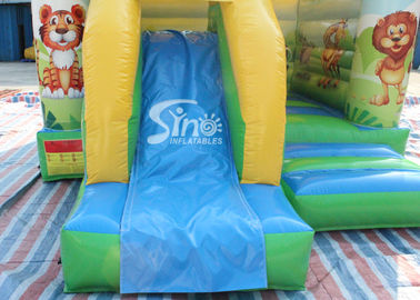 Inflatable Cartoon Bounce House Jumping Castle With Slide For Inflatable Games