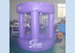 Inflatable Money Blowing Machine , PVC Tarpaulin Purple Cash Grab Booth
