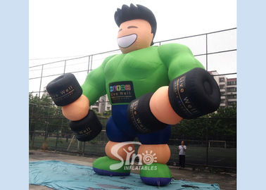 25' High Big Advertising Guy Inflatable Muscle Man For GYM Outdoor Promotion