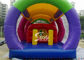Outdoor kids race tunnel inflatable obstacle course with sun cover on top