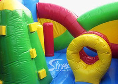 Commercial Use Outdoor Cross Rainbow Inflatable Fun City For Sale Made Of Top Quality Pvc Tarpaulin