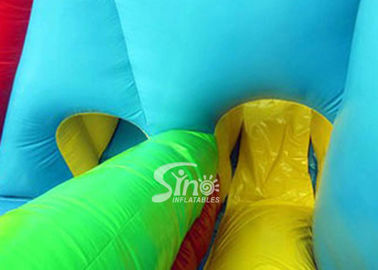 Commercial Use Outdoor Cross Rainbow Inflatable Fun City For Sale Made Of Top Quality Pvc Tarpaulin