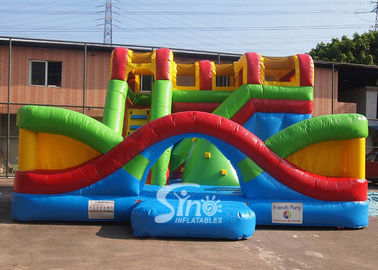 Commercial Use Outdoor Cross Rainbow Inflatable Fun City For Sale Made Of Top Quality Pvc Tarpaulin