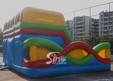 Commercial Use Outdoor Cross Rainbow Inflatable Fun City For Sale Made Of Top Quality Pvc Tarpaulin