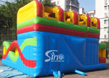 Commercial Use Outdoor Cross Rainbow Inflatable Fun City For Sale Made Of Top Quality Pvc Tarpaulin