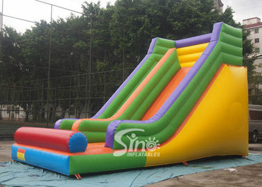 Outdoor 19'' High Rainbow Kids Inflatable Slide With Front Load Stopper For Parties