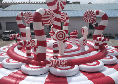 Giant Christmas Candy Cane Inflatable Amusement Park Bouncer For Kids And Adults Party Fun
