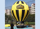 5 meters high black N yellow Grand Royal advertising inflatable roof top balloon with strong ropes