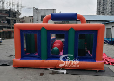 Giant Fun Adults Jumping Inflatable Obstacle Course For Challenge Run Party