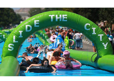 Custom made outdoor giant inflatable the city water slide for summer water game fun from Sino Inflatables