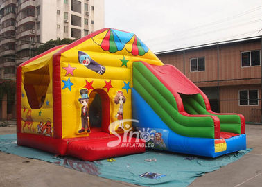 Commercial kids safari park inflatable jumping castle with slide coming with certified blower