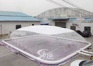 Custom Size Inflatable Swimming Pool Cover Dome Tent With Water Tube For Swimming Pool Use