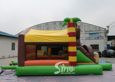 21x13 Kids Jungle Monkey Inflatable Combo Bouncy Castle For Theme Park