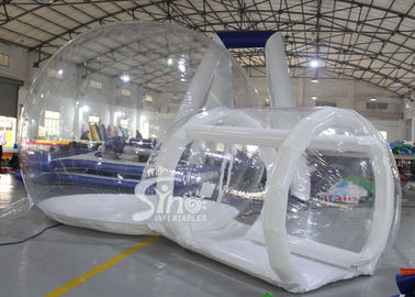 4m Outdoor Transparent Inflatable Camping Bubble Tent With Frame Tunnel Entrance