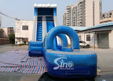 Outdoor Blow Up Commercial Big Kids Inflatable Water Slides For Water Park 0.55mm Pvc Tarpaulin